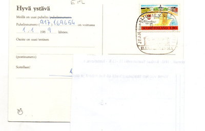 Hämeenlinna: Sibeliuksen koti: (erikoisleima 19.1.1989)