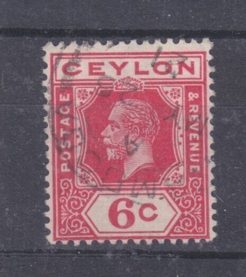 Ceylon  1911 6 cent merkki