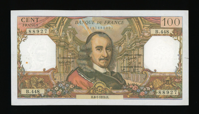 Ranska 100 Francs 8.1.1970.H, Corneille, P149c