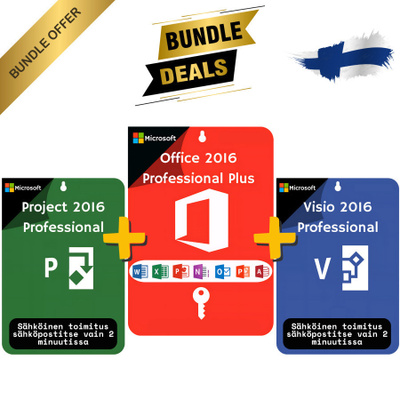 Office + Project + Visio 2016 -paketti | Aktivointiavain