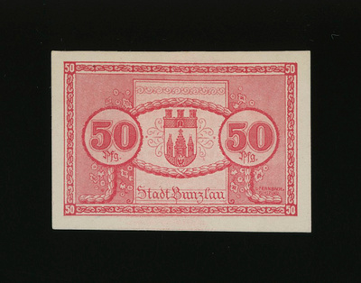 Saksa Notgeld 50 Pfennig, Bunzlau 26.11.1919