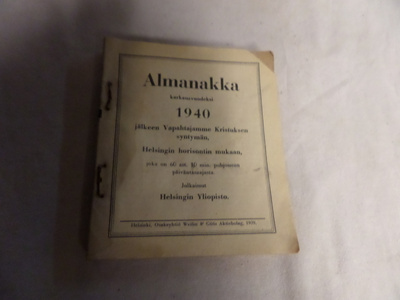 huuda syntymavuotesi almanakka 1940