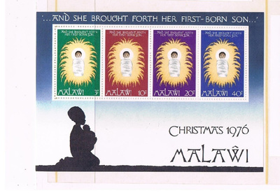 Malawi 1976 - Joulu Christmas ++ blokki