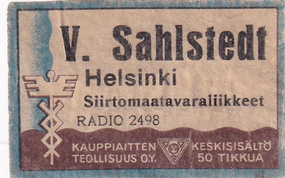 Helsinki, V. Sahlstedt  , Radio 2498     4/2