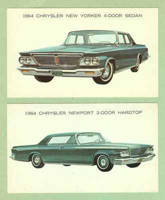Kaksi Chrysler-postikorttia