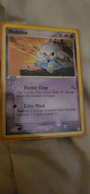 Meditite #65 Pokemon EX Hidden Legends card