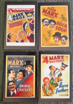 MARX BROTHERS KERÄILYKORTTEJA (4 KPL)