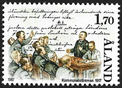 Åland 1987 Kunnankokous v 1917 1,70 mk ** LaPe 025