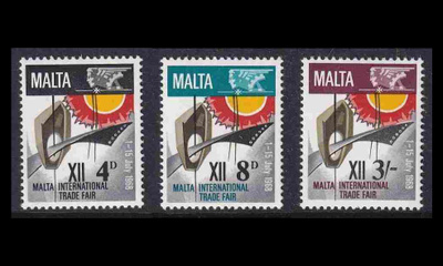 Malta 373-5 ** Kansainväliset messut (1968)