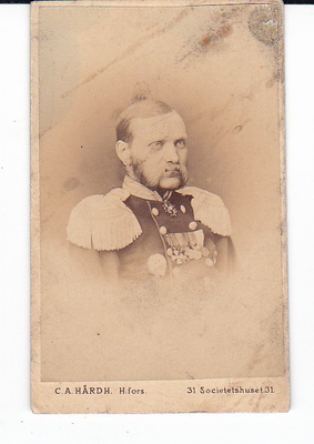 VANHA CDV Visiitti Valokuva Venäjän Eversti UPEAT Merkit1860