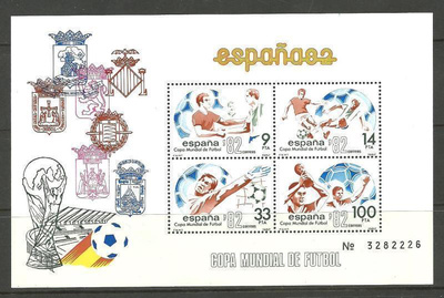 JALKAPALLO urheiluaiheinen blokki ESPANJA MM 1982 **