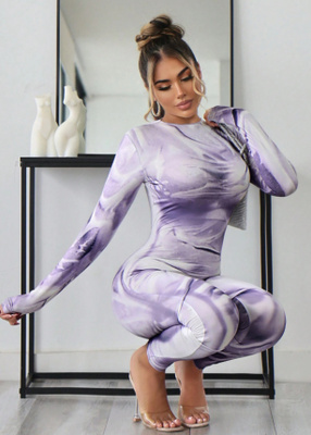Upeakuosinen jumpsuit catsuit kissapuku M uusi polyester