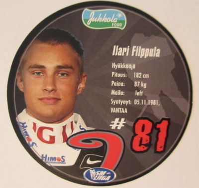 Ilari Filppula JYP pyöreä kiekkojuustokortti