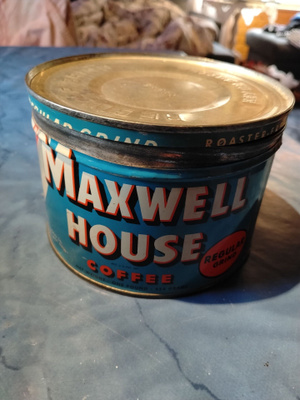peltinen kahvipurkki maxwell house