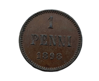 1 penni 1898- hyväkuntoinen!