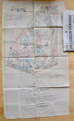 VANHA Kartta Kuortane Keurusten Kylä 1894
