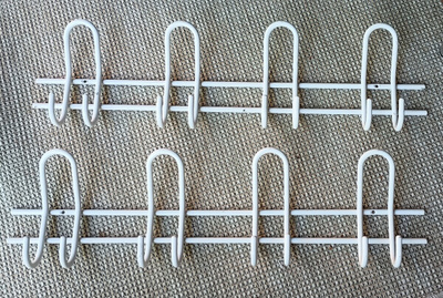 Valkoinen metallinaulakko 1-2kpl.tta  60cm 