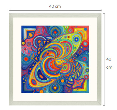 Uusi uniikki abstrakti art print taulu 40 cm x 40 cm