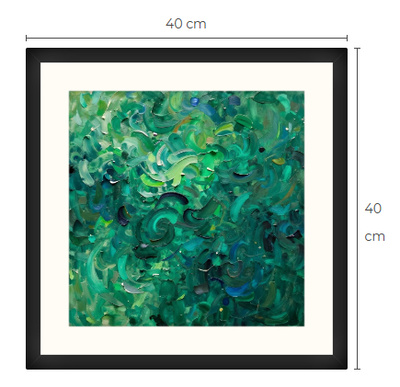 Uusi uniikki abstrakti art print taulu 40 cm x 40 cm
