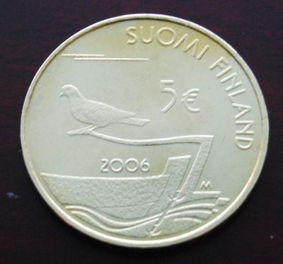 5€ Suomi 2006 Ahvenanmaan demilitarisointi 150v.
