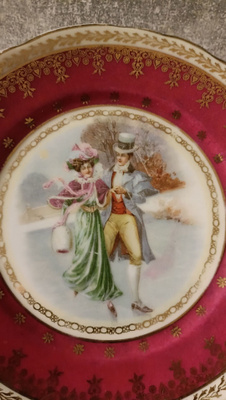 Antiikki Posliini Lautanen Gardner Venäjä 1800-luku
