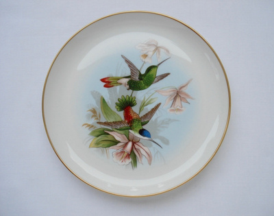 TAIDE- SEINÄLAUTANEN Fürstenberg Kolibri linnut Ø 16,5cm