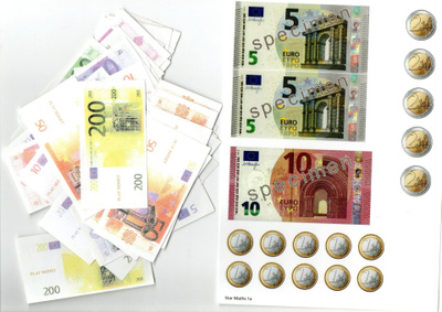 EURO-LEIKKIRAHAA °"SETELIT JA LEIKKIKOLIKOT"° -Setti /nro 2