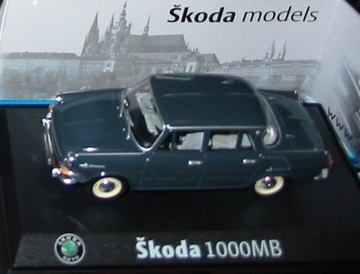 Abrex 1/43 Skoda 1000 MB uusi paketissa