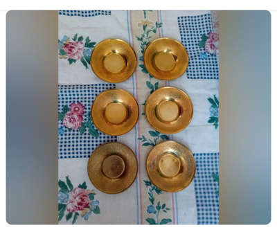 Metalli lautaset 6 kpl