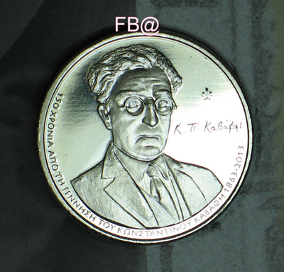 2013 Kreikka 5€ juhlaraha runoilija Costantine P. Cavafy