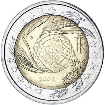 Italia 2004 2 € Maailman elintarvikeohjelma UNC