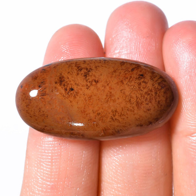 Erikoisempi väri ruskea obsidiaani 29.70 ct pyörtöhiottu