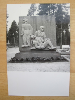 VANHA Valokuva Sankarihaudat Sankaripatsas Kokkola 1940-l