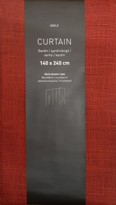 4x uusi verho punainen 140 x 240 cm