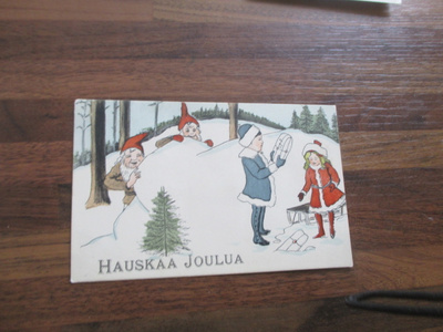 HAUSKAA JOULUA - vanha ruotsalainen postikortti