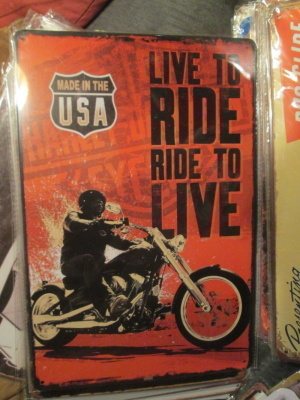 Peltikyltti Harley-Davidson. Live to Ride - Ride to Live