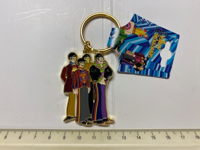 The Beatles Yellow Submarine metallinen avaimenperä