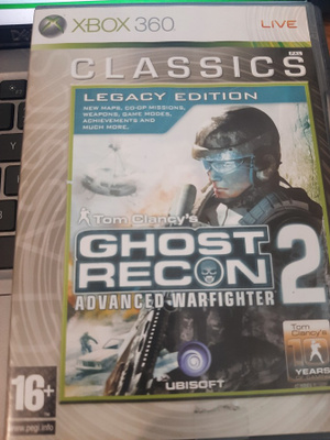 XBOX 360 Ghost Recon 2 Advanced Warfighter + kotelo + ohjeet
