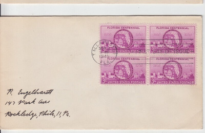 USA FDC 1945  nelilöllä