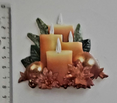 3D-KORTTIKUVA "Kynttilöitä..joulukoristeita"