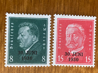 SAKSA REICH 1930 REININMAAN VAPAUTUMINEN MIEHITYKSESTÄ**