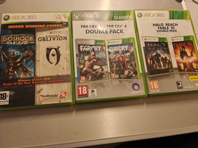 Xbox 360 pelit double packit (6 peliä)