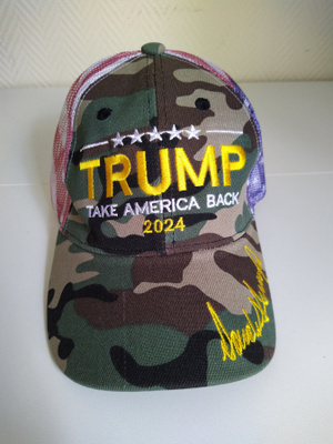 TRUMP - TAKE AMERICA BACK CAMO VERKKOLIPPIS SNAPBACK *UUSI!*