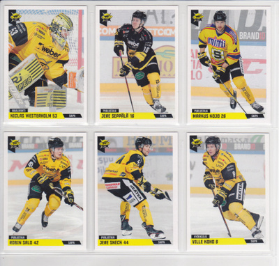 2019-20 Cardset Series 1 SaiPa Team Set 12 korttia (121-132)