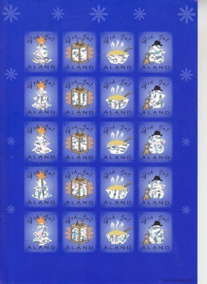 Åland 2002 joulumerkkiarkki.