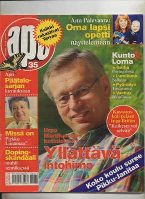 Apu n:o 35 2002 Urpo. Pirkko. Tarmo. Anu Palevaara.