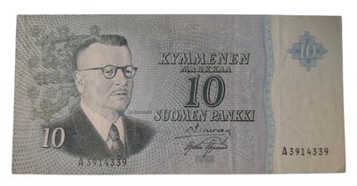 10 Markkaa 1963 ilman Litt A3914339
