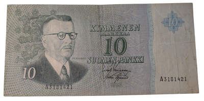 10 Markkaa 1963 ilman Litt A3181421