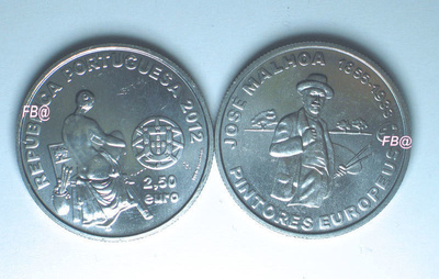 2012 Portugal 2,50 Euro juhlakolikko 2½ € JOSE MALHOA