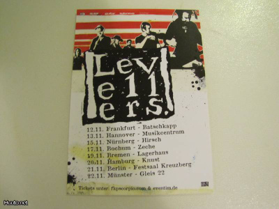 Levellers kiertueflyer saksa